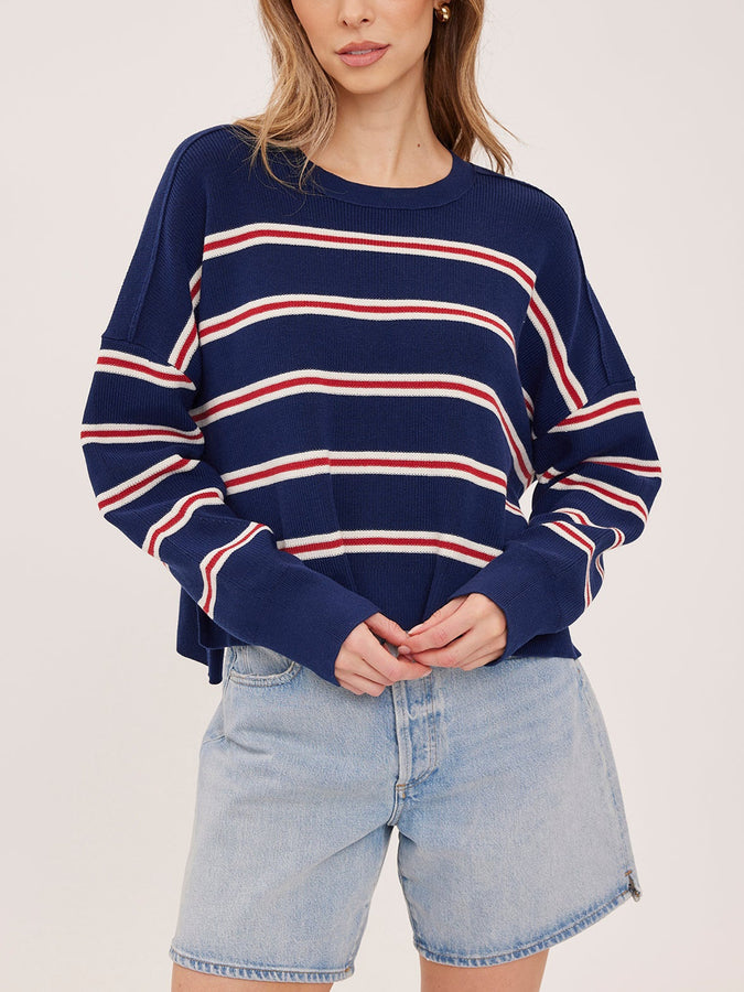 Gentle Fawn Echo Stripe Sweater Fall 2026 |NAVY