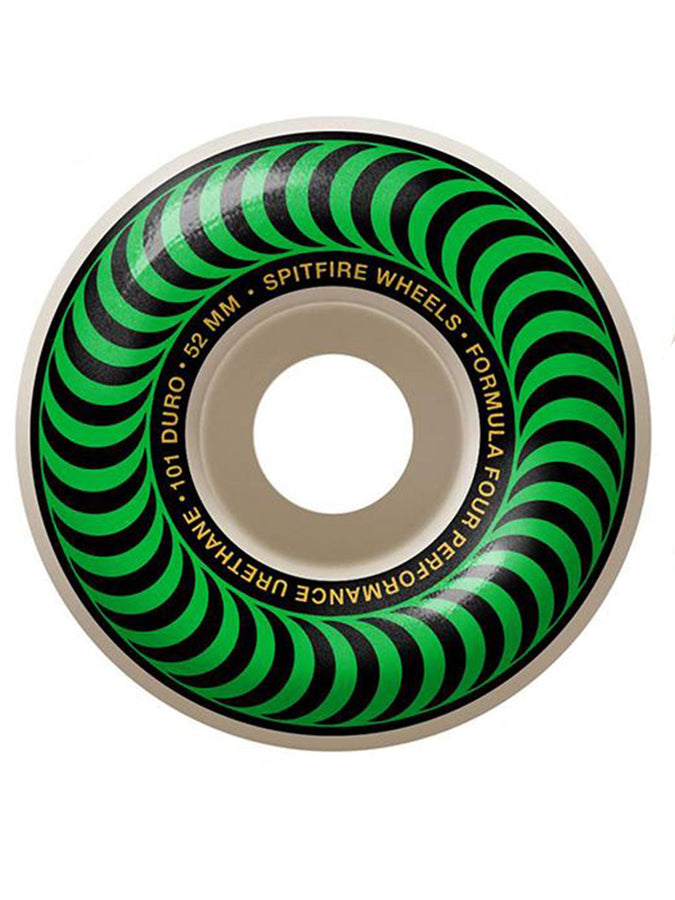 Spitfire Formula Four Classic 101DU Wheels | WHITE/GREEN