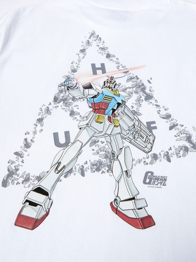 Huf x Mobile Suit Gundam Triple Triangle T-Shirt Spring 2024 |  WHITE