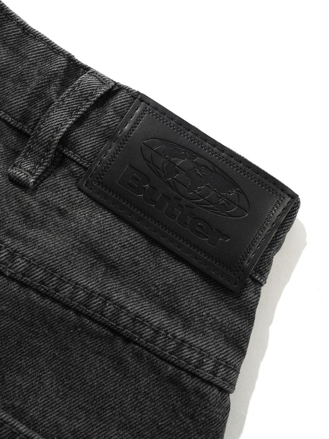 Butter Goods Garage Denim Shorts Spring 2026 | FADED BLACK