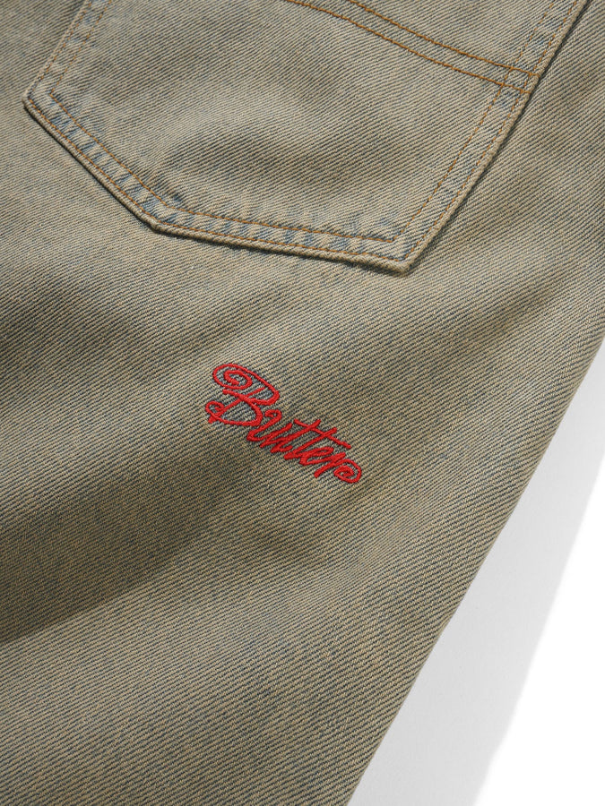 Butter Goods Garage Denim Shorts Spring 2026 | SUNFADE BLUE