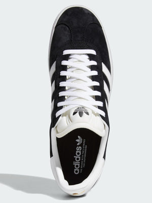 Adidas Gazelle Adv Core Black/White/Gold Shoes Spring 2024 | EMPIRE