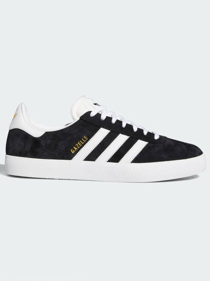 Adidas Gazelle ADV Core Black/White/Gold Met Shoes | CORE BLACK/WHITE/GOLD MET