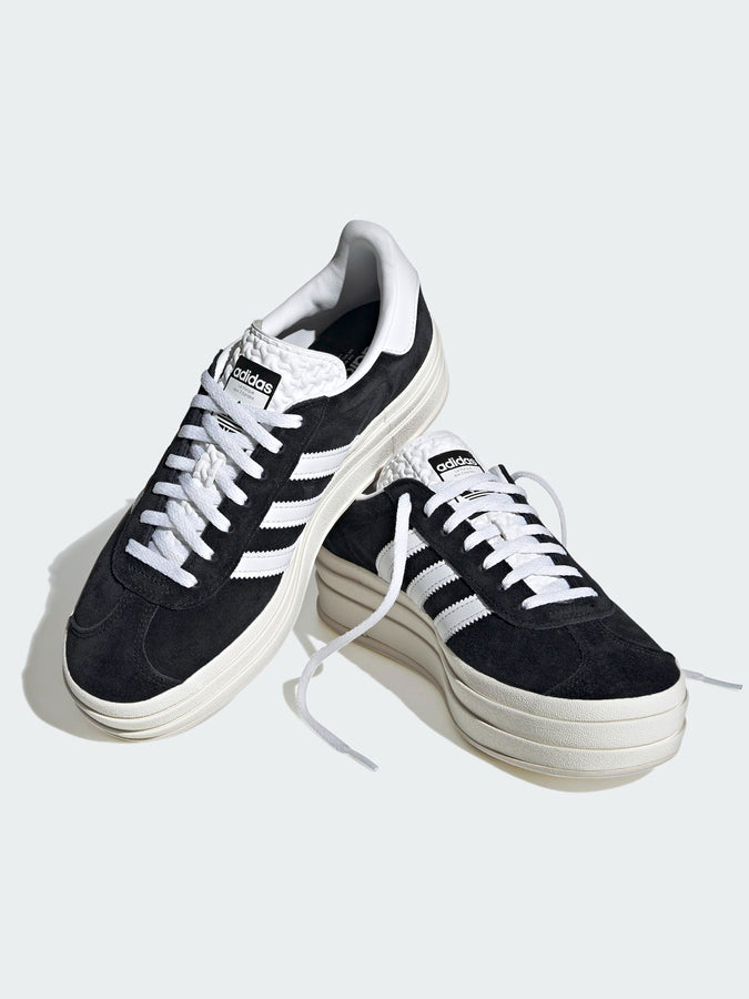 Adidas Gazelle Bold Core Black/White/Core White Shoes Fall 2025 | CORE BLACK/WHITE/CORE WHITE