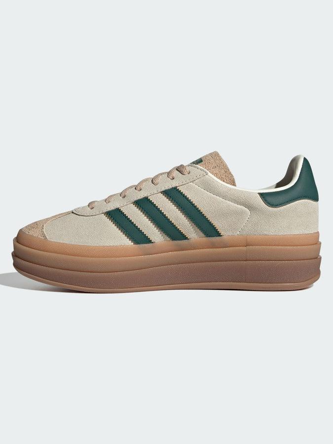 Adidas Gazelle Bold Cream White/Collegiate Green/Magic Beige Shoes | CREAM WHITE/GREEN/MAGIC BEIGE