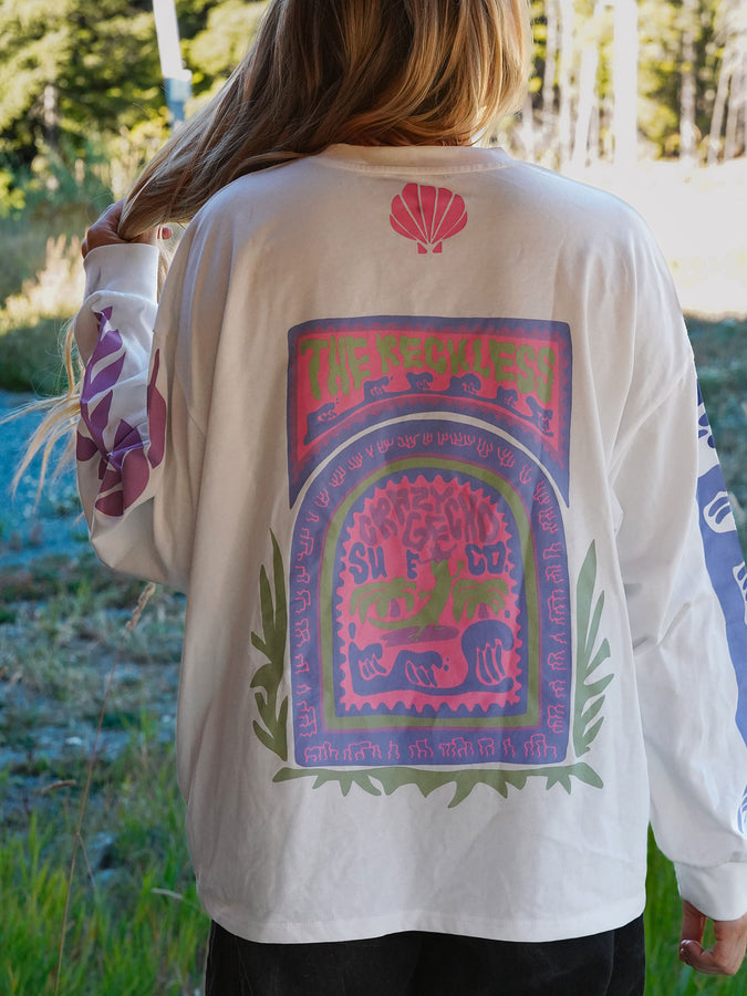 Notice The Reckless Gecko Surf CO L/S T-Shirt Spring 2026 | WHITE