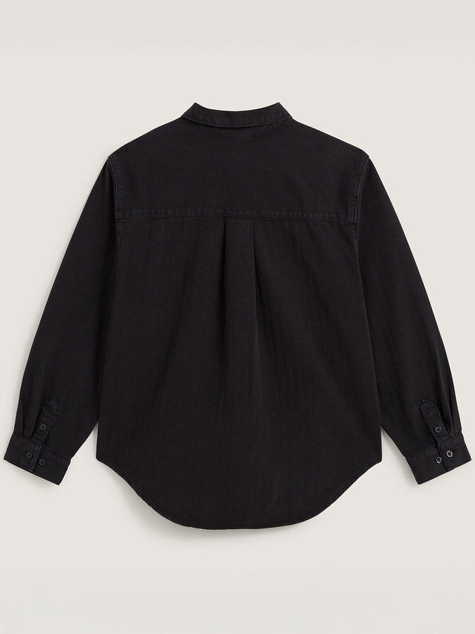 Vans Gillian Overdyed Long Sleeve Buttondown Shirt Holiday 2025 | BLACK (BLK)
