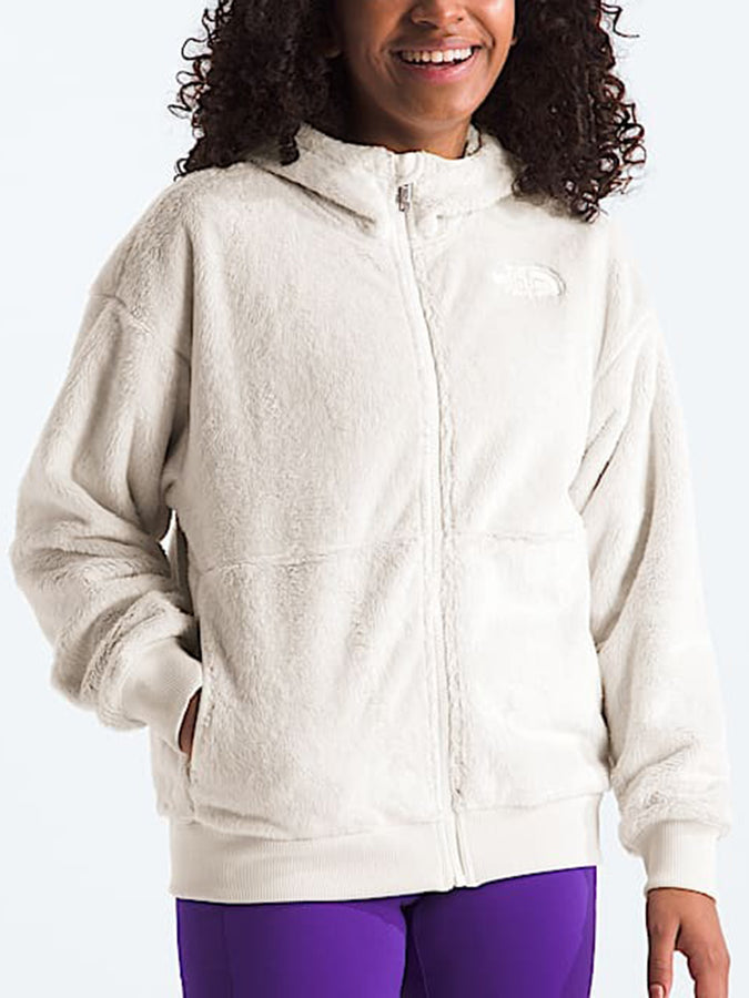 The North Face Osito Full Zip Hoodie (Kids 7-14) Winter 2026 | WHITE DUNE (QLI)