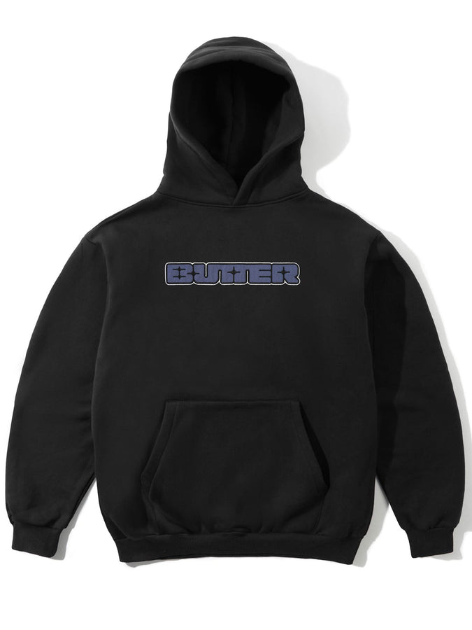 Butter Goods Glint Nylon Applique Hoodie Spring 2026 | BLACK