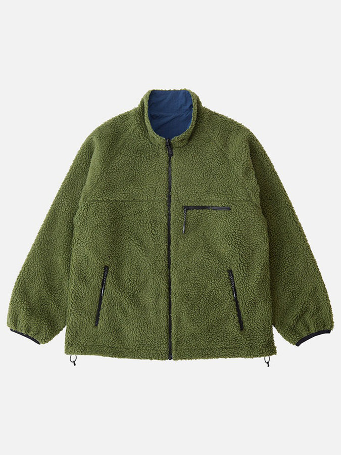 Gramicci Reversible Sherpa Jacket Fall 2025 | OLIVE/DUSTY NAVY