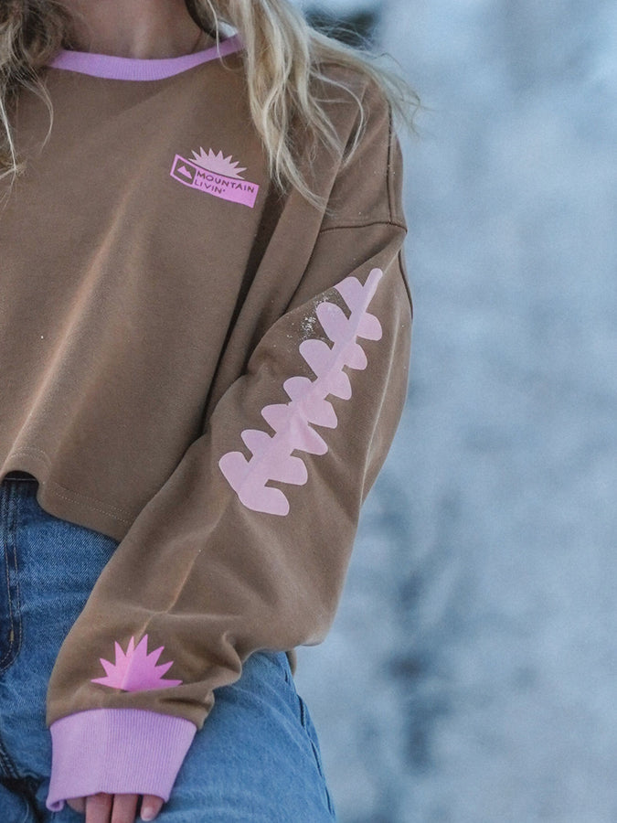 NTR Great White North Cropped Long Sleeve T-Shirt Fall 2026 | BROWN