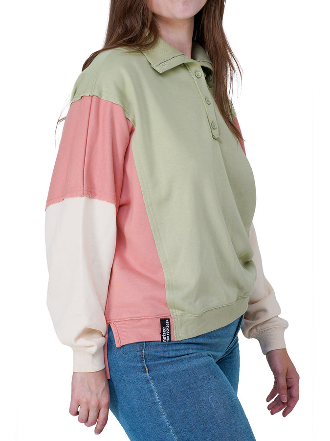 Notice The Reckless Greenpoint Long Sleeve Polo Fall 2026 | GREEN/SIENNA/CREAM