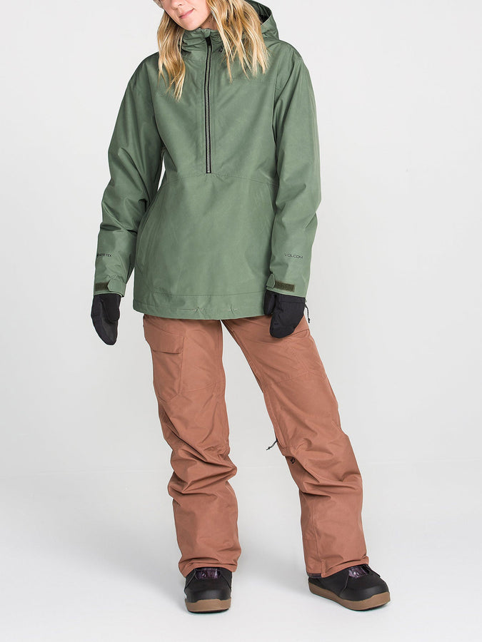 Volcom GORE-TEX Rowan Pullover 2027 – Women Insulated Jacket | LIGHT GREEN (LRN)