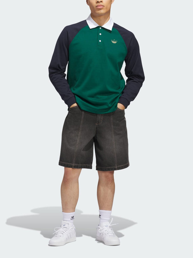 Adidas Skate Tyshawn Rugby Collegiate Green Polo Spring 2026 | COLLEGIATE GREEN/LEGEND INK