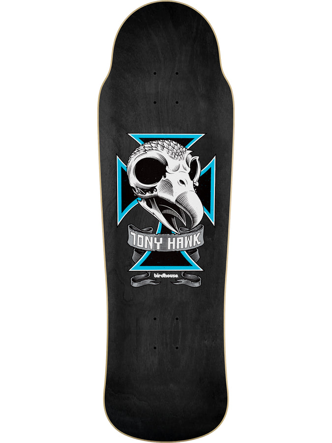 Birdhouse Hawk Skull 2 9.375 Old School Skateboard Deck | BLACK