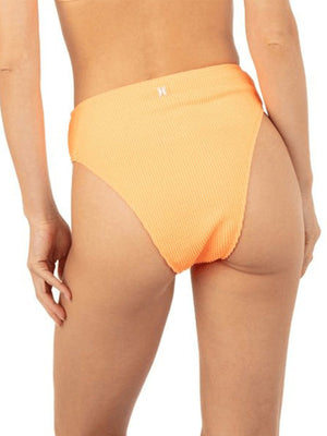 Hurley Solid Scrunch High Rise Bikini Bottom Spring 2024