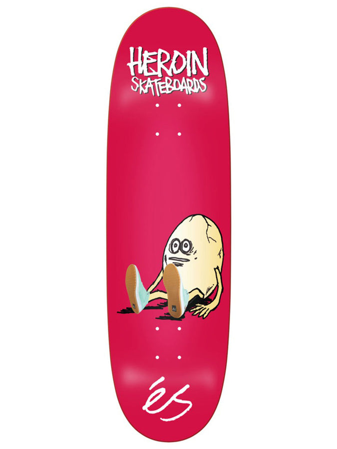 Heroin Es Eggcell Symmetrical 9.0 Old School Skateboard Deck | RED