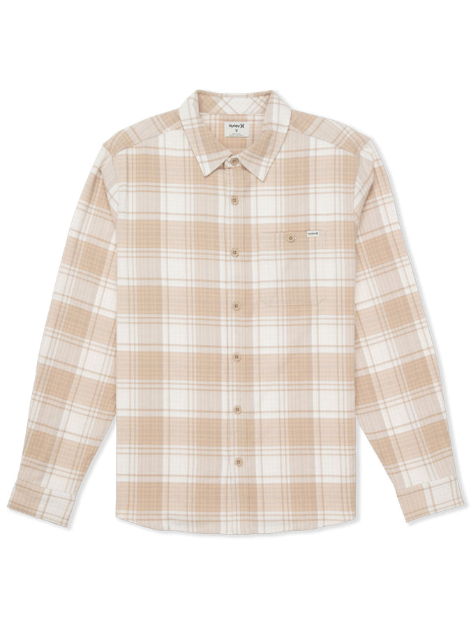 Hurley Portland Stretch Flannel L/S Buttondown Shirt Fall 2025 | KHAKI (235)