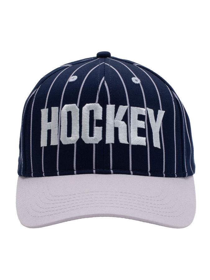 Hockey Pinstriped Snapback Hat | NAVY