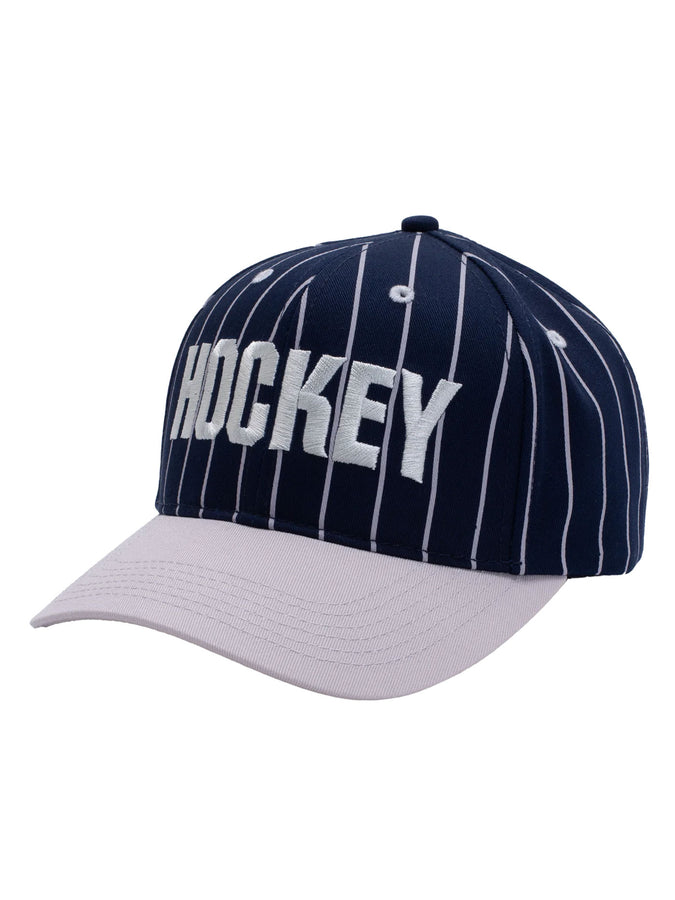 Hockey Pinstriped Snapback Hat | NAVY
