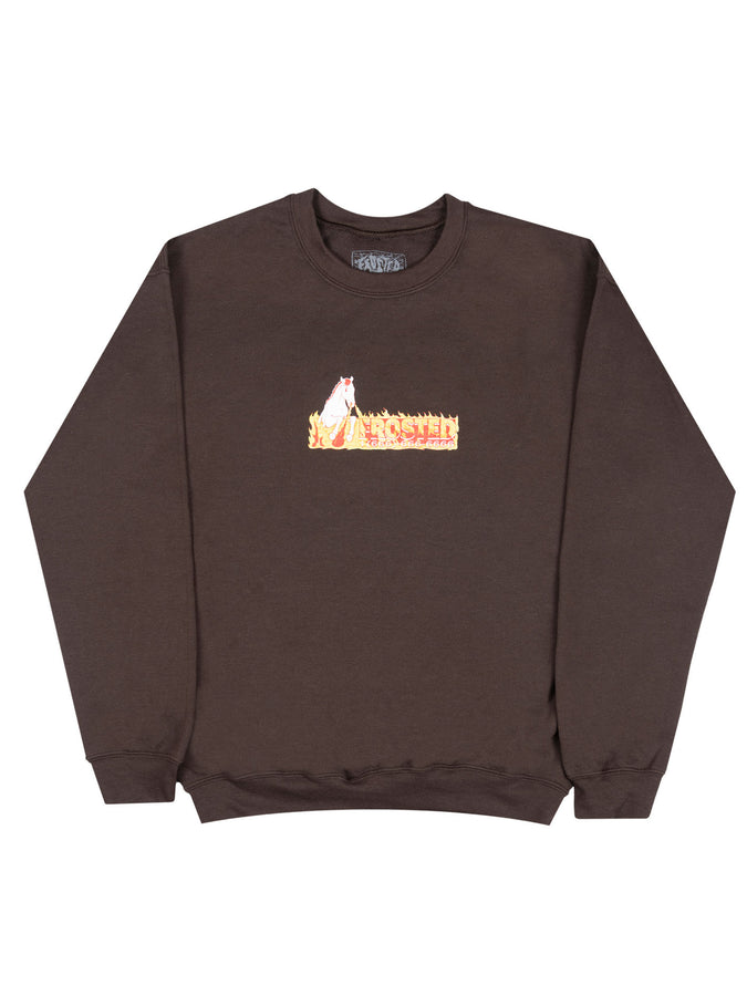 Frosted Horse Box Logo Crewneck Sweatshirt Summer 2026 | BROWN
