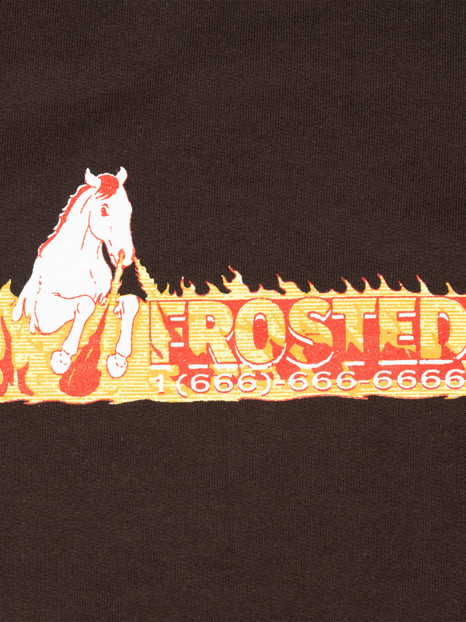 Frosted Horse Box Logo Crewneck Sweatshirt Summer 2026 | BROWN