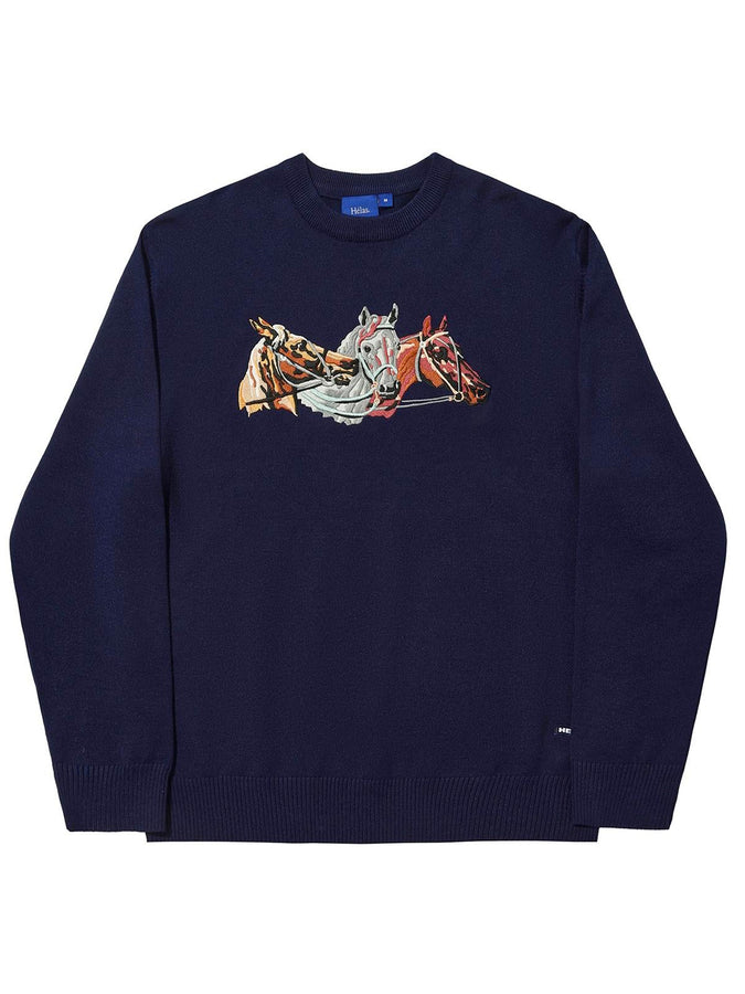 Hélas Horses Sweater Fall 2025 | NAVY