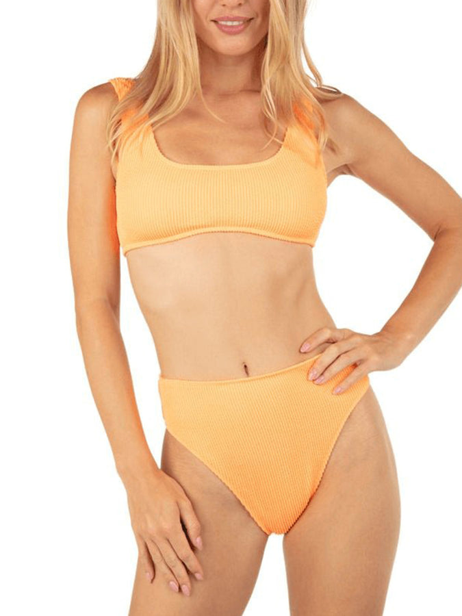 Hurley Solid Soft Scrunch Pull On Bikini Top Spring 2024 | SUNRISE (SUNR)