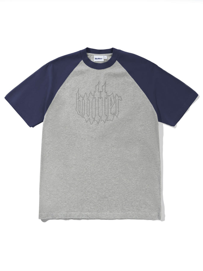 Butter Goods Harvest Raglan T-Shirt Spring 2026 | NAVY/HEATHER