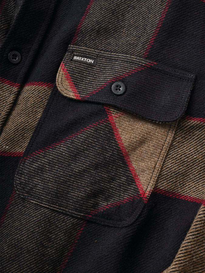 Brixton Bowery Flannel Long Sleeve Buttondown Shirt Fall 2026 | HEATHER GREY/CHARCOAL