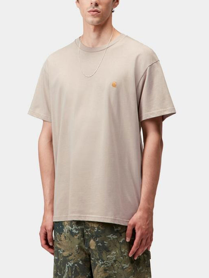 Carhartt Wip Chase T-Shirt Fall 2025 | FLEUR DE SEL/GOLD