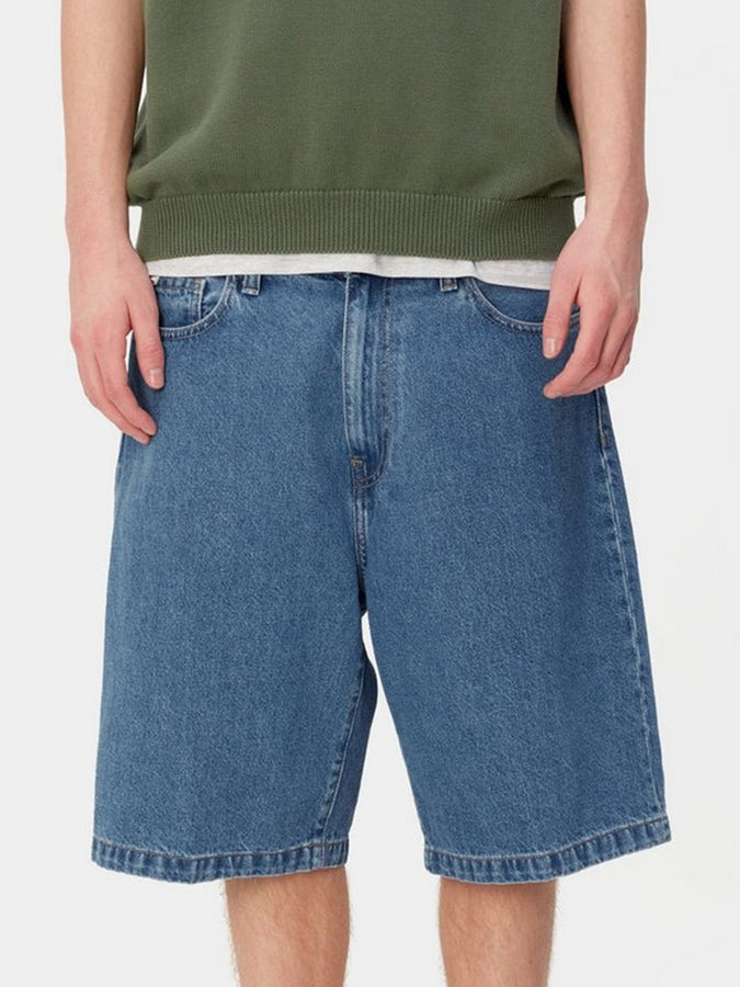 Carhartt Wip Landon Blue Heavy Stone Wash Shorts Fall 2025 | BLUE HEAVY STONE WASHED