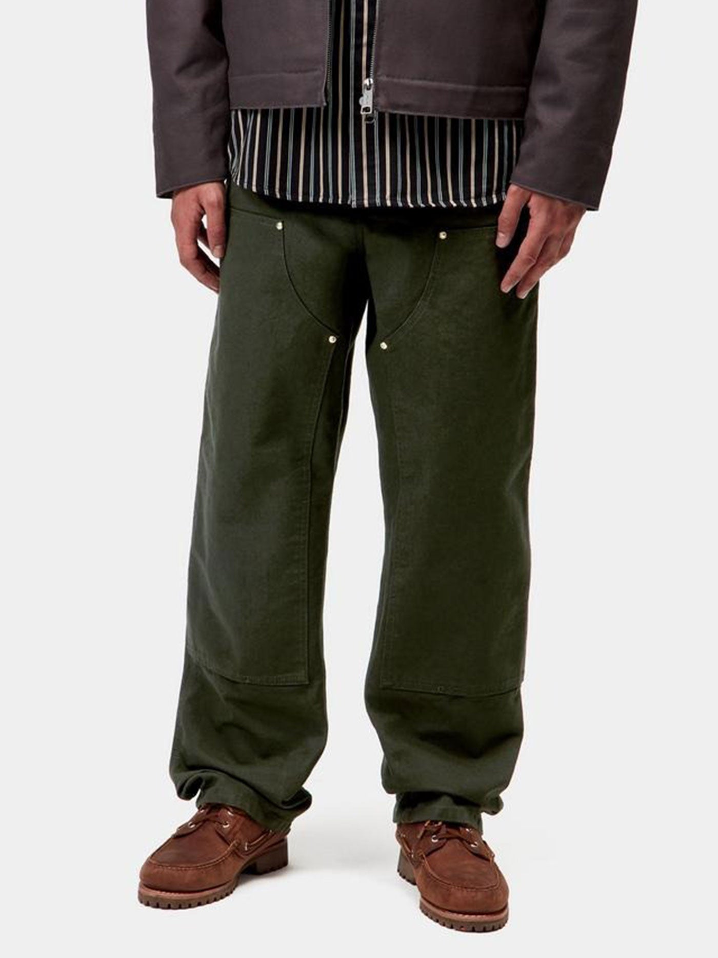Carhartt Wip Double Knee Olive Rinsed Pants Fall 2025 EMPIRE