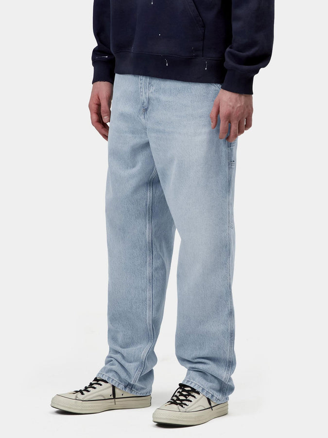 Carhartt Wip Single Knee Blue Heavy Wrn Blchd Jeans Summer 26 | BLUE HEAVY WRN BLEACHED (01WU)