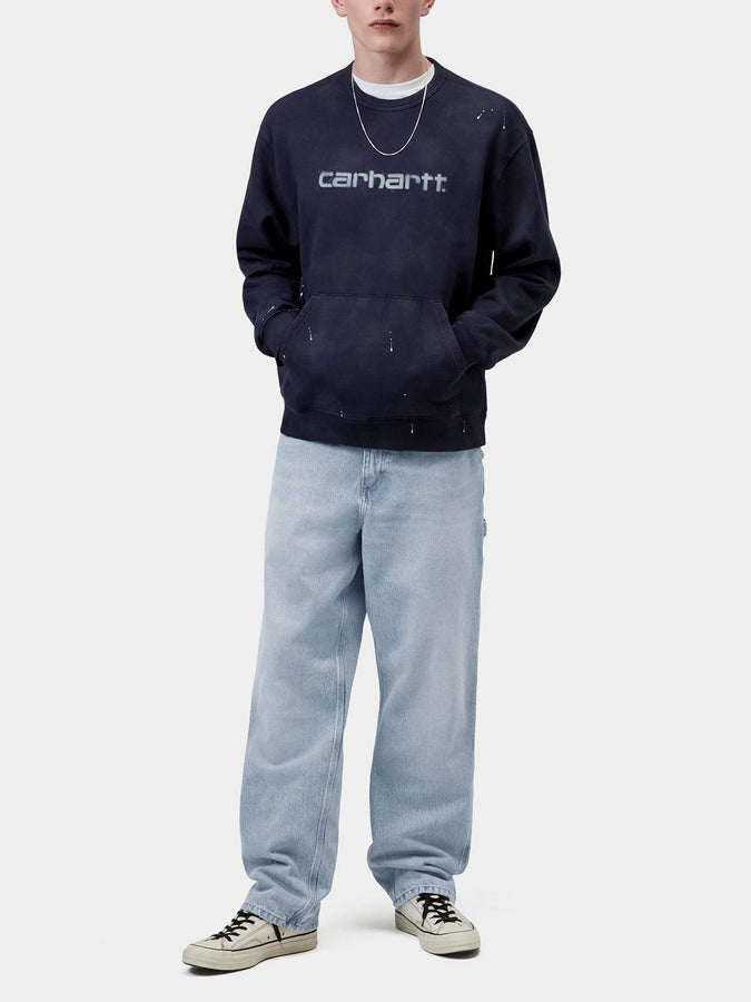Carhartt Wip Single Knee Blue Heavy Wrn Blchd Jeans Summer 26 | BLUE HEAVY WRN BLEACHED (01WU)