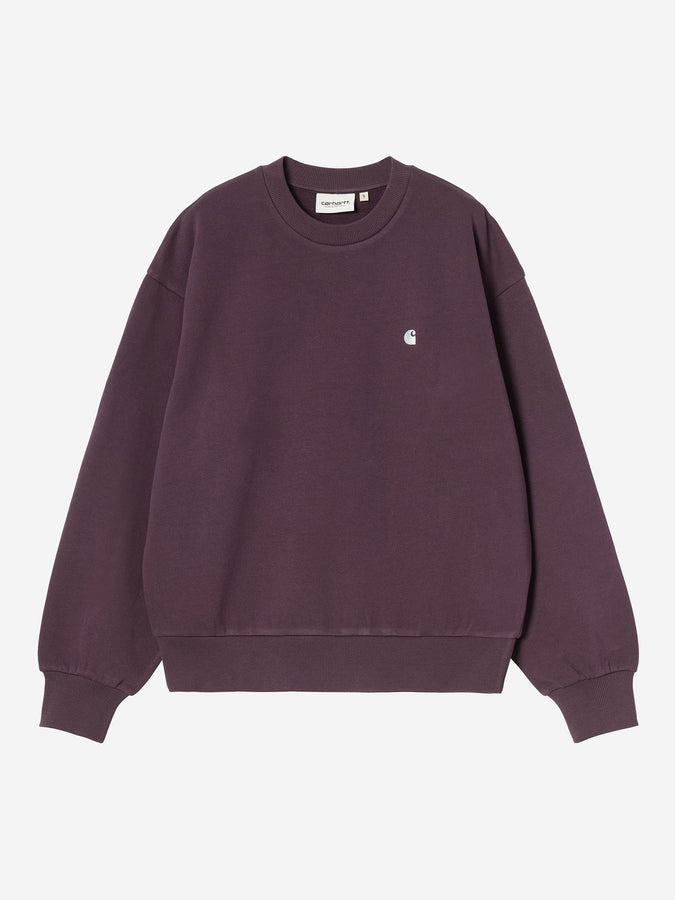 Carhartt Wip W' Casey Sweatshirt Crewneck Spring 2026 | COZY PURPLE/SILVER (3MVXX)