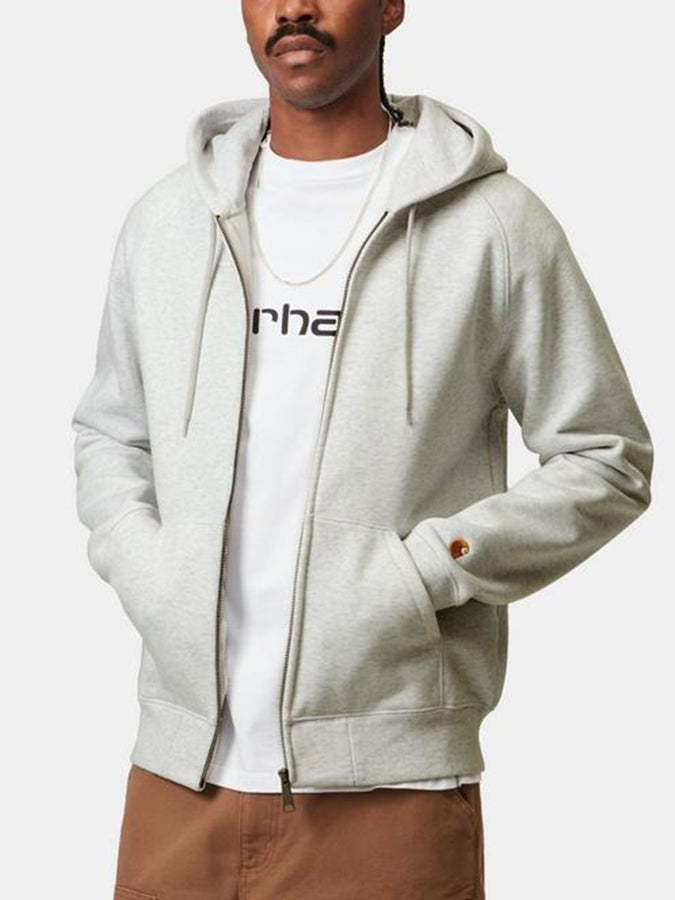 Carhartt Wip Chase Zip Hoodie Fall 2025 | ASH HEATHER/GOLD