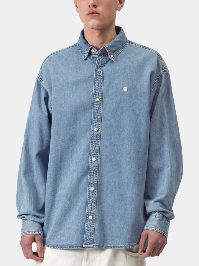 Carhartt Wip Lucas L/S  Buttondown Shirt Spring 2026 | BLUE BLEACHED (0135)