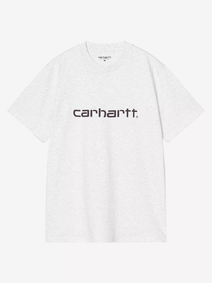 Carhartt Wip Script T-Shirt Spring 2026 | ASH HEATHER/COZY PUR (3PNXX)