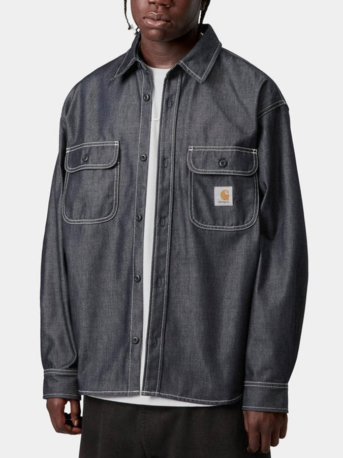 Carhartt Tigan Long Sleeve Buttondown Shirt Spring 2026 | BLUE RIGID (0101)