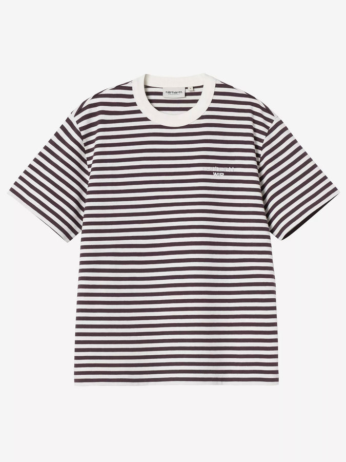 Carhartt Wip Ezra Stripe T-Shirt Spring 2026 | COZY PURPLE/WAX (3KTXX)