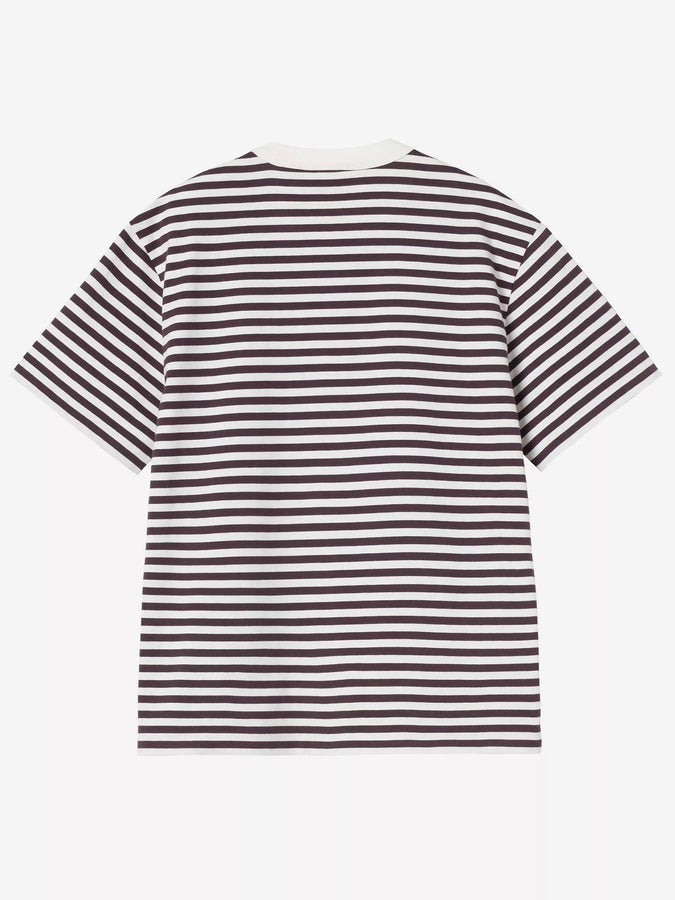 Carhartt Wip Ezra Stripe T-Shirt Spring 2026 | COZY PURPLE/WAX (3KTXX)
