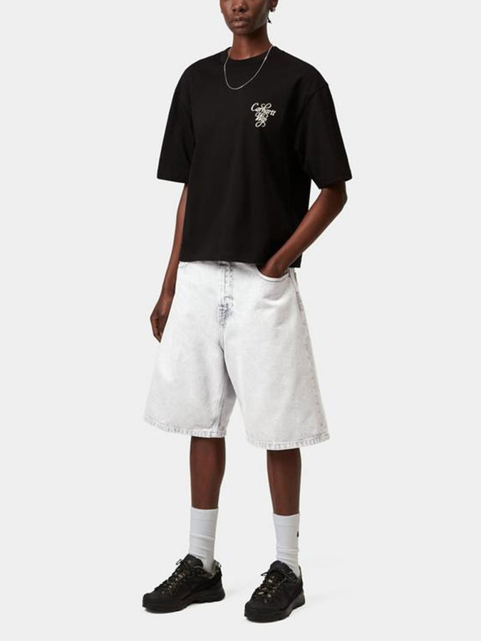 Carhartt Wip W' Brandon Black Chalk Wash Shorts Spring 2026 | BLACK CHALK WASH (895F)