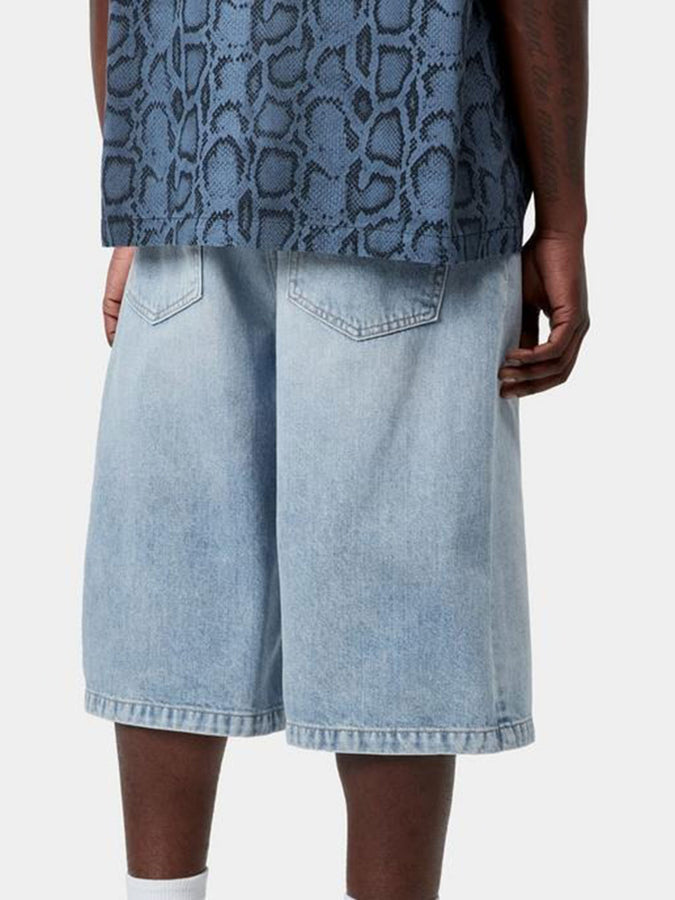 Carhartt Wip Langdon Blue Heavy Wrn Bleached Shorts Spring 26 | BLUE HEAVY WRN BLEACHED (01WU) 