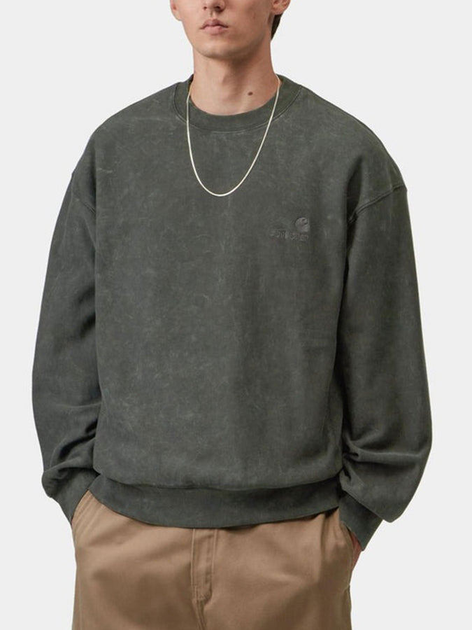 Carhartt WIP Lambert Crewneck Sweatshirt Fall 2026 | RAVEN MOON WASH (3T6FQ)
