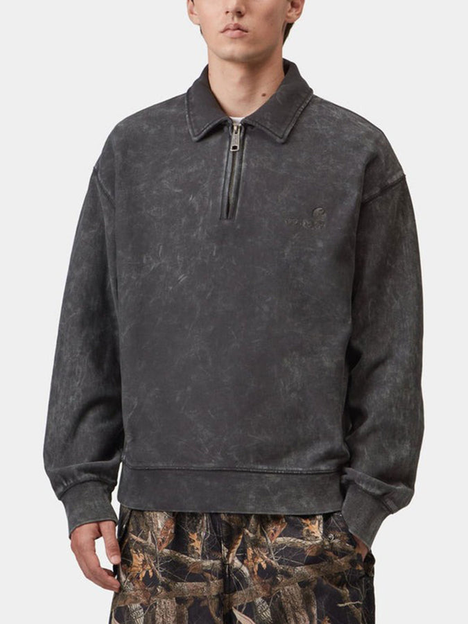 Carhartt WIP Lambert Polo Sweater Fall 2026 | BLACK MOON WASH (89FQ)
