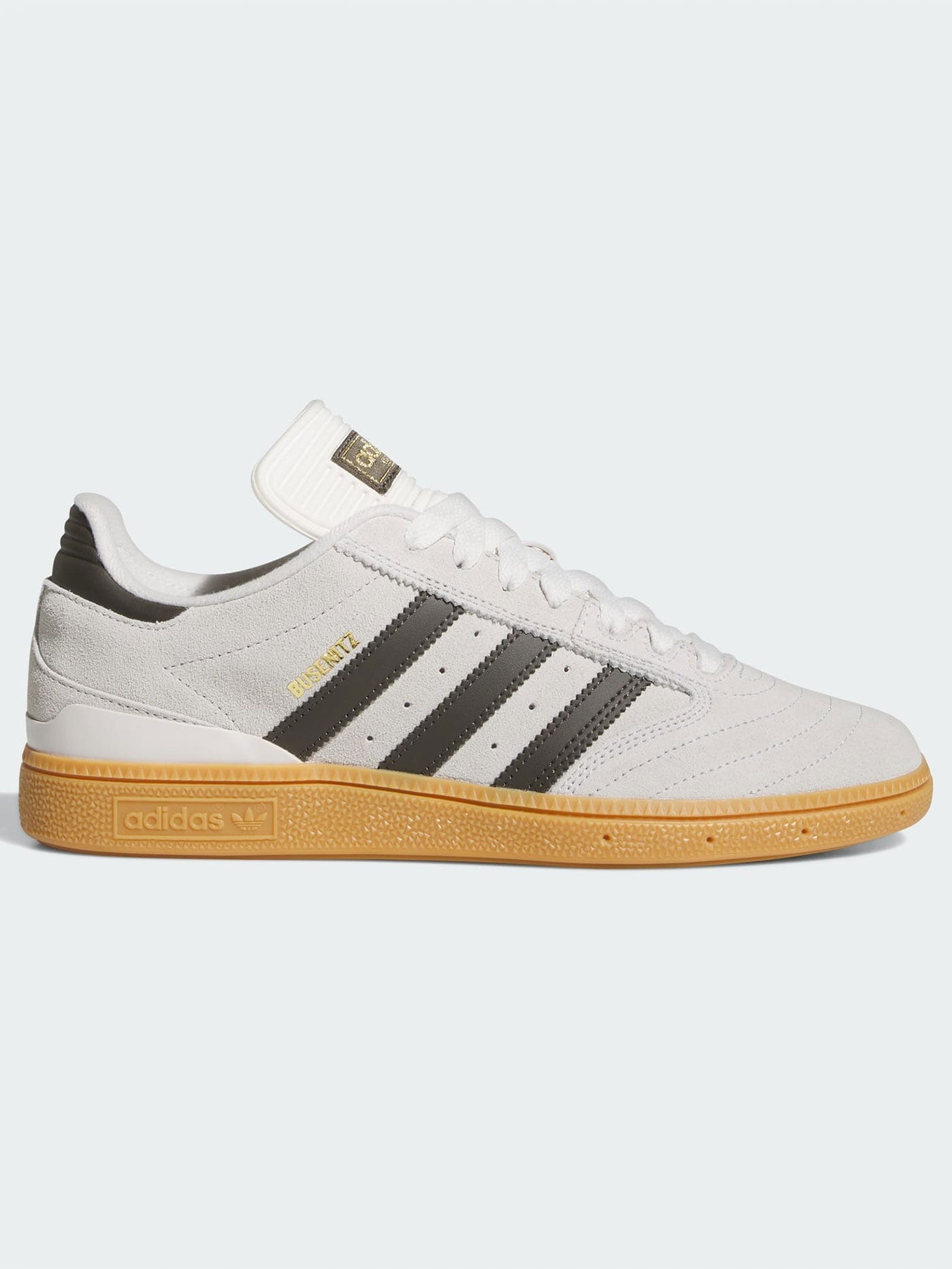 Adidas Busenitz Crystal White/Shdw Olive/Gum3 Shoes Fall 2024