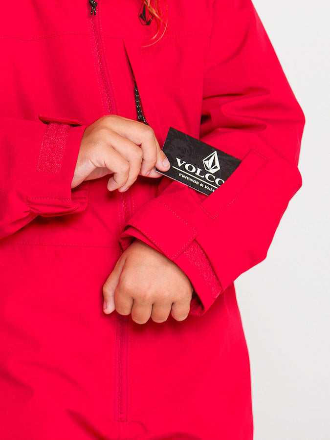 Volcom Little Flurry 2027 – Insulated One Piece (Kids 2-7) | BRIGHT CHERRY (B0C)