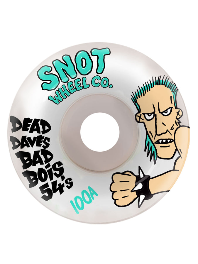 Snot Dead Dave Bad Bois 54mm Skateboard Wheels | WHITE