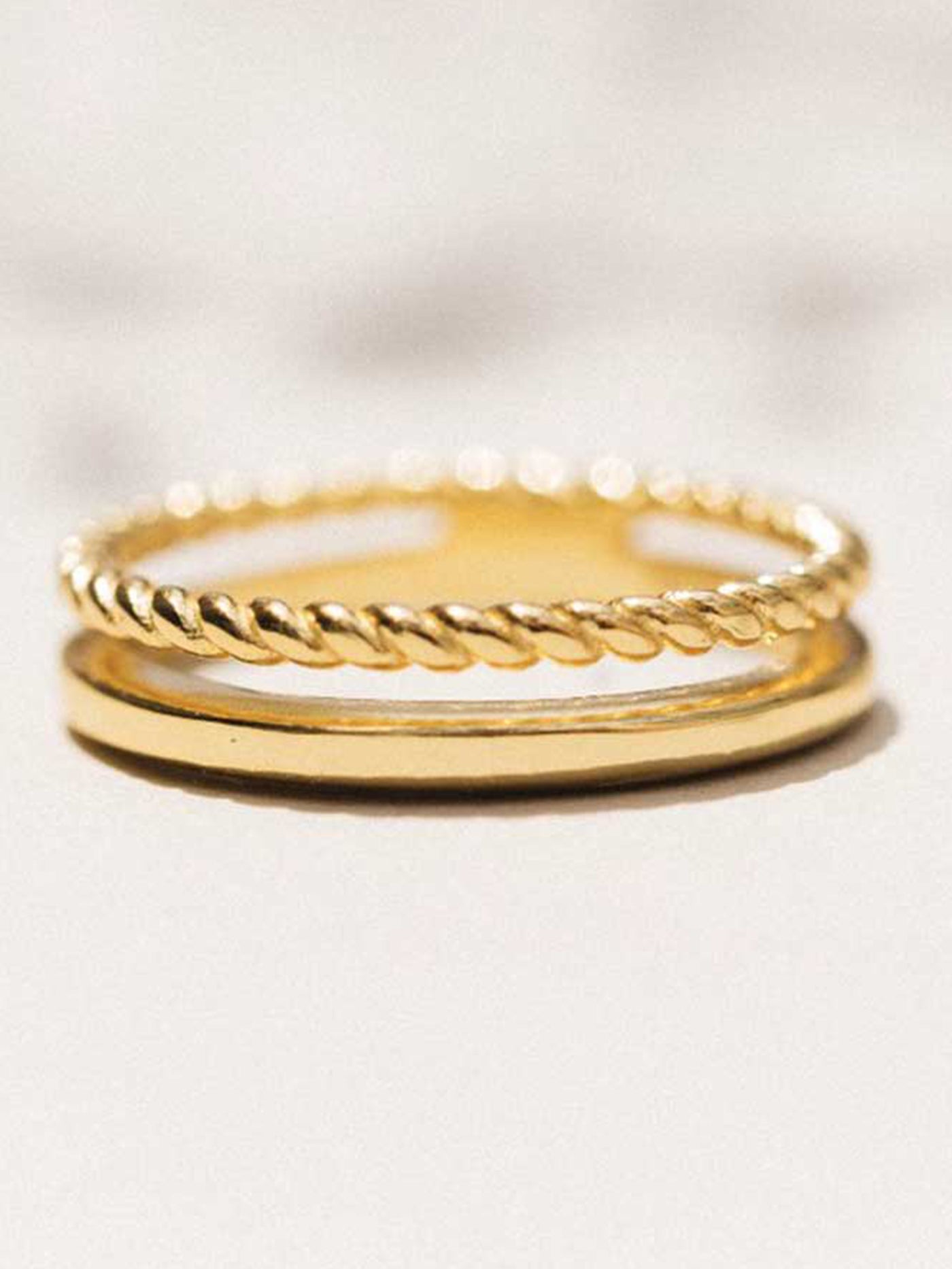 Sarahsilver Duetto Gold Ring